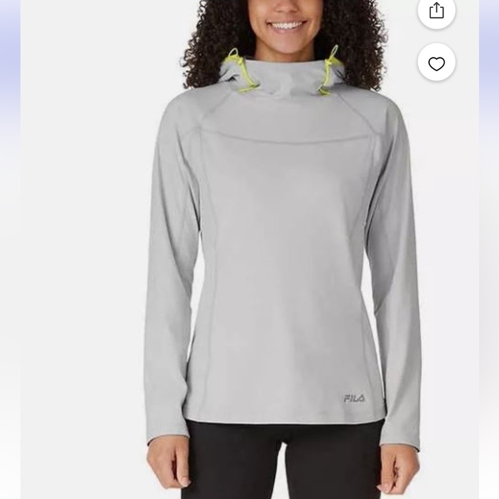 NWT WOMEN'S FILA PULLOVER MIDWEIGHT MOISTURE WICKING TRAINING‎ HOODIE L